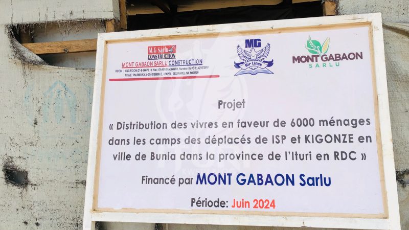 Ituri – Appel à l’aide humanitaire aux PDis: l’entreprise Mont-Gabaon met la main dans la pâte, le gouvernement interpellé